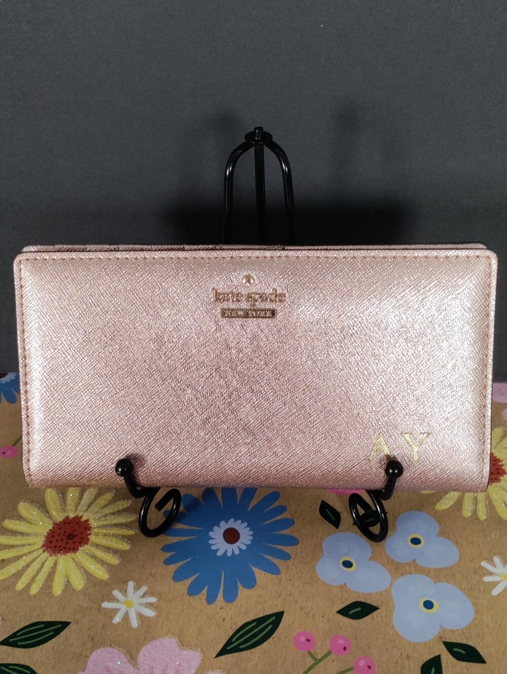 Kate Spade Metallic Rose Gold Continental Wallet